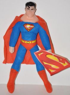 SUPERMAN PLUSH DOLL 10 JUSTICE LEAGUE ! TOY DOLL PLASTIC FACE