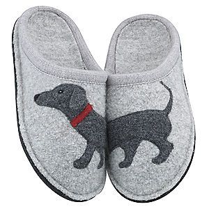Haflinger Doggy Ladies Slippers Silver AR Doggy