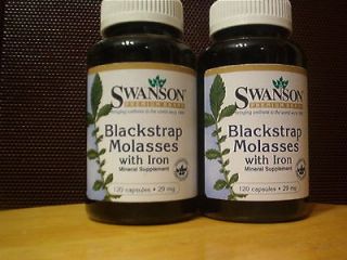 BLACKSTRAP MOLASSES with IRON 240 capsules 29mg Excellent source of