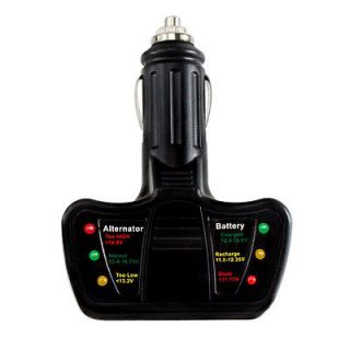 LED Car Battery & Alternator Tester   Plug Into Cigarette Lighter