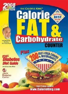 King Calorie, Fat & Carbohydrate Counter, Allan Borushek, Acceptabl
