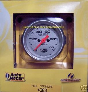 AutoMeter 2 1/16 ULTRA LITE Electric Fuel Pressure 100 (Fits 1966