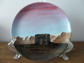 COMANCHE SOUTH WEST HANDPAINTED POTTERY PLATE   BEAUTIFUL SUNSET
