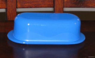 FREE SHIP Tupperware BUTTER DISH *NEW & RARE** in BLUE