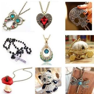Women Vintage Pendant Long Chain Necklace Fashion Jewellery Multiple