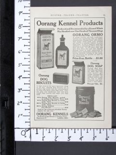 1922 OORANG KENNEL Dog Biscuit Shampoo Soap Mange Remedy Rinse
