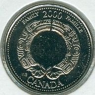 2000 Family   The Ties that Bind Quarter 25 Cent 00 Canada/Canadian
