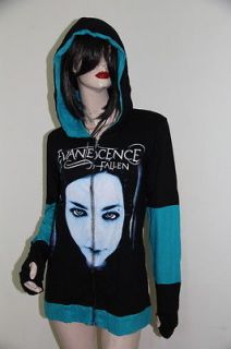 Evanescence Goth Metal Rock DIY Funky Zip Hoodie Jacket Top Shirt