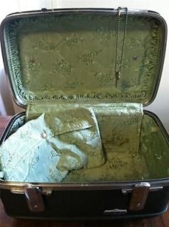 Vintage American Tourister Tiara Train Case w/ Key Luggage Suitcase