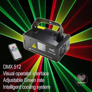 DMX 200mW RGY Laser Stage Lighting Scanner DJ Dance Party Show Light