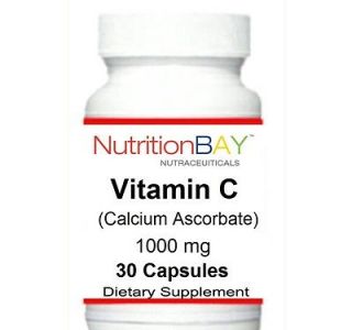 Vitamin C, Calcium Ascorbate, Ascorbic Acid, Antioxidant, 1000mg, 30C