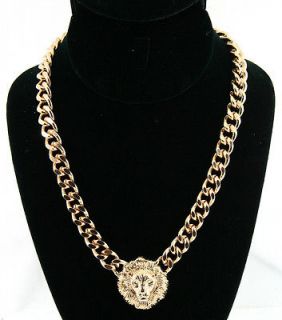 GOLD Small Lion Necklace Animal Chain Jewelry H&M Rihanna Basketball
