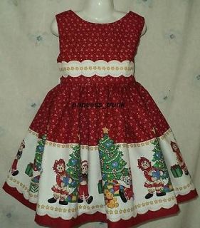 Daisy Kingdom Raggedy Ann/Andy Christmas Border Dress