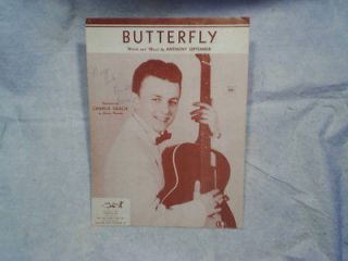 GRACIE Butterfly SHEET MUSIC Rock n Roll mayland anthony september