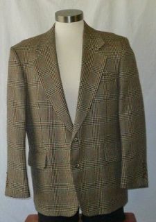 Vtg 80s Oscar de la Renta~Wool Fab Fall Plaid Blazer Sport Coat Jacket