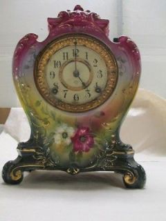 Ansonia Multi color Royal Bonn clock