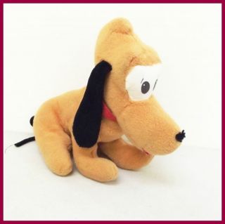 70s Vintage Disney Knickerbocker Pluto Plush Stuffed Animal dog Mickey
