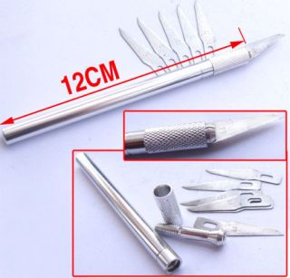 Aluminum alloy Precision Knife with Blade Precision Handle + 5pcs