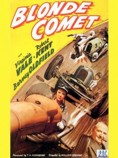 Blonde Comet Girl Driver Car Race Grand Prix Sport Vintage Poster Repo