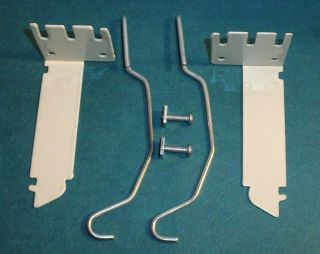 VALANCE CURTAIN ROD EXTENDER KIT ~ 1 Pair BRACKETS with 2 Wire CENTER