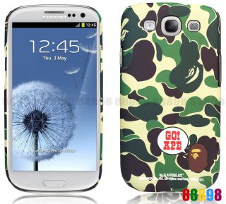 Ape BAPE GREEN CAMO Samsung Galaxy Siii S3 i9300 Matte Hard Case