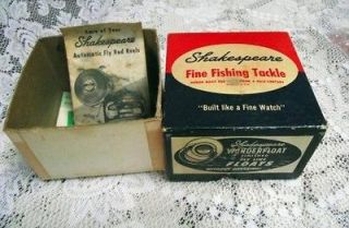 Vintage Shakespeare Fly Rod Reel Box with Paperwork