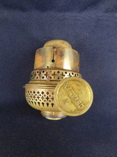 1880S P&A HARVARD FANCY BRASS KEROSENE OIL STUDENT LAMP BURNER