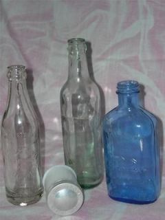 Vintage Antique Bottles Musterole, Milk of Magnesia, Middle River Beer