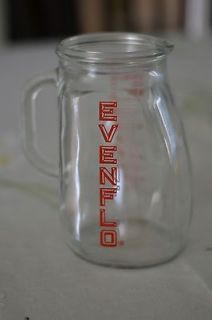 Vintage EVENFLO Baby Bump Formula Belly Glass Measuring Jar Pitcher w