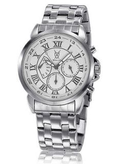 Newly listed Konigswerk Mens White Multidial Watch Steel Day Date B2