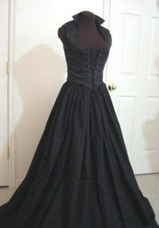 BLACK Renaissance Bodice and Skirt   Dress or Costume Many Available!