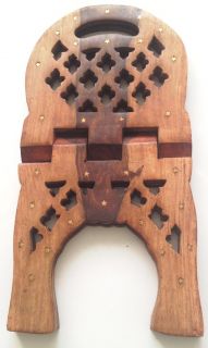 Wooden Quran Stand Hand Crafted Designs Rehal in two sizes available