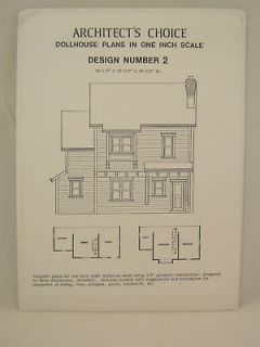 Dollhouse Plans Design #2 Architects Choice 112 Scale blueprint