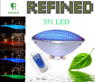 Par56 led swimming pool light bulb lamp 24W 351 led RGB with remote