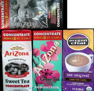 ARIZONA ICED TEA CONCENTRATE DRINK MIX 32 OZ ~ 4 FLAVOR CHOICES