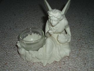 Newly listed PARTYLITE BISQUE PORCELAIN ANGEL ARIANA TEALIGHT HOLDER