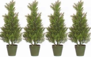 CEDAR 2 IN OUTDOOR TOPIARY TREE PLANT ARTIFICIAL CHRISTMAS CYPRESS