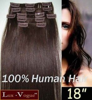 Newly listed FullHead 20 clip in REMY Human Hair Extensions #4 by lux