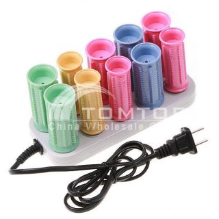 Hair Curlers Rollers 10 Rollers 13 Hairpins Perm Set Ceramic Heater