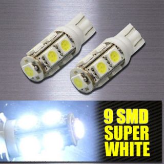 6000K XENON WHITE T10 SMD LIGHT BULBS/BULB SMD 9LED (Fits Neon)