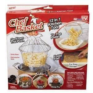 ORIGINAL CHEF BASKET DELUXE AS SEEN ON TV GO FROM POT TO PLATE LOW