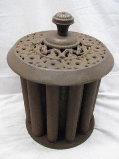 Antique Victorian Cast Iron Stove Heater Insert Diffuser Pot Belly