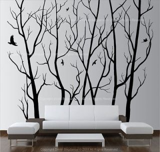 Large Wall Art Decor Vinyl Tree Forest Decal Sticker (choose size and