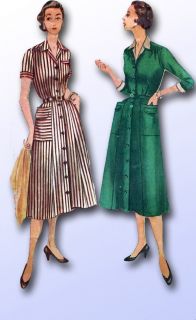 1950s ORIGINAL Charming Simplicity Day Dress Pattern Sz 32 B