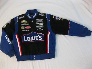 CHASE AUTHENTICS Nascar racing jacket youth sz L patches galore