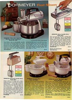 1963 AD Dormeyer Electric Food Mixer Stand Grinder