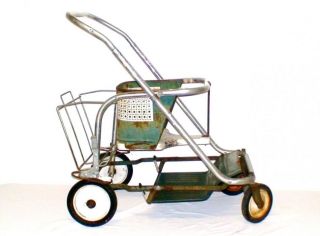 Vintage 1950s Baby Stroller Taylor Tot Metal & Wood