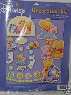 NEW WINNIE THE POOH BABY SHOWER DECORATION KIT PARTY SUPPLIES
