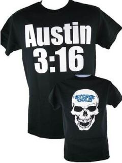 Stone Cold Steve Austin 3:16 White Skull T shirt New