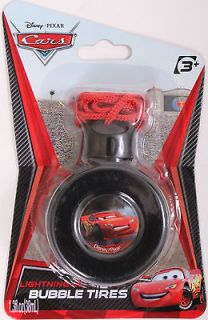 NEW DISNEY PIXAR CARS BUBBLE NECKLACE TIRE SHAPED LIGHTNING MCQUEEN